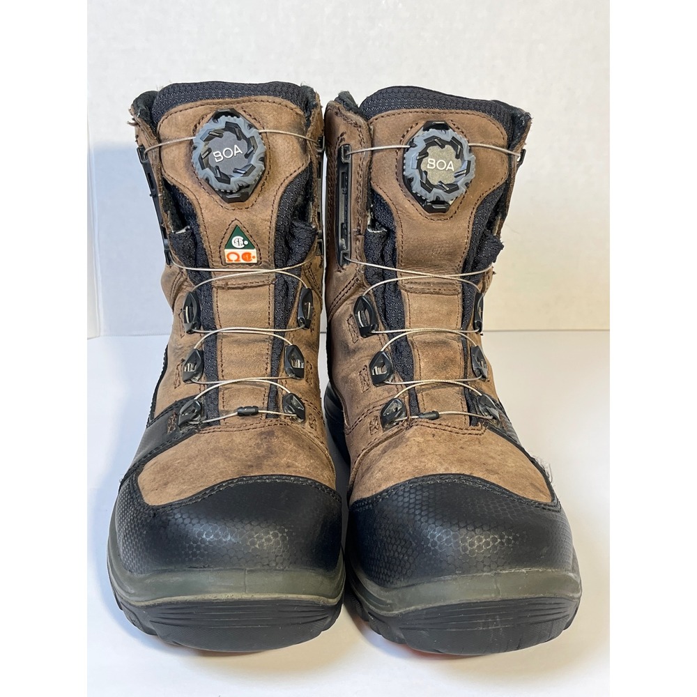Red Wing Waterproof Safety‎ Toe BOA Lacing Work Boots Brown Black Size 8 EE